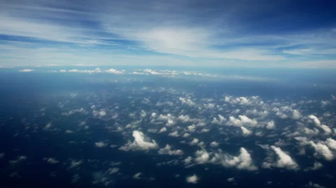Skyscape from plane Window Stock Footage 45352007