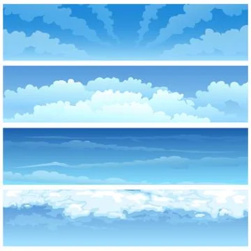 Skyscape set Stock Illustration