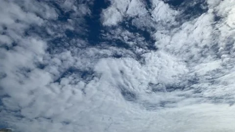 Skyscape time lapse of clouds with dynamic, kinetic patterning Stock Footage 134034993