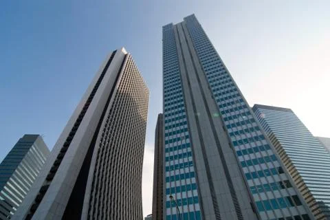 Skyscarpers district Stock Photos