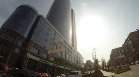 Skyscraper in afternoon timelapse Stock Footage 40117410