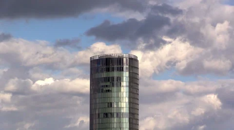 Skyscraper against cloudy sky Stock Footage 37312080