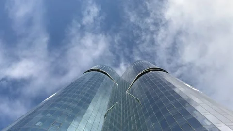 Skyscraper and clouds Stock Footage 144629292