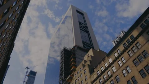 SKYSCRAPER AND CLOUDS NEW YORK CITY Stock Footage 238770779