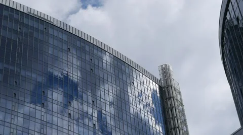 Skyscraper And Clouds Timelapse Stock Footage 67496658