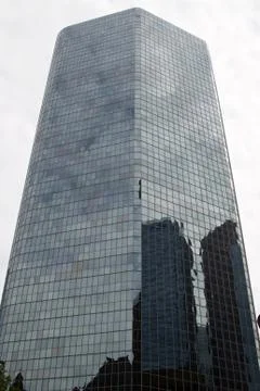 The skyscraper and the reflection, Toronto, May 2015 Stock Photos
