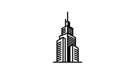 Skyscraper with antenna Stock Illustration
