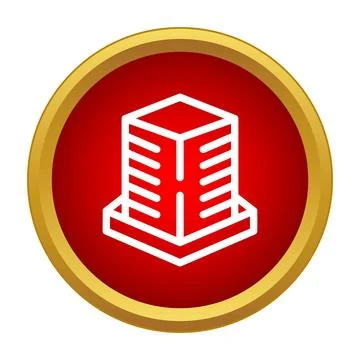 Skyscraper architectural symbol in a modern flat design icon Stock Illustration