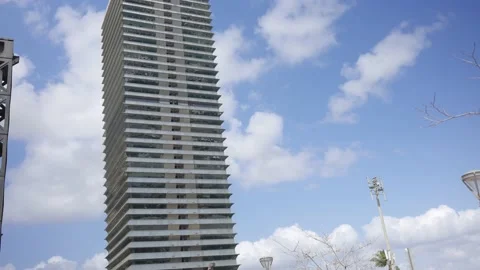 Skyscraper in Barcelona - Slow Motion Stock Footage 173767262