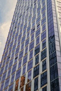 Skyscraper building architecture. skyscraper with glassy facade. modern city Stock Photos