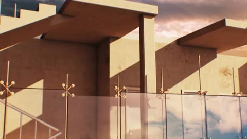 Skyscraper Building Beautiful Process Seamless. Looped 3d Animation of Time Stock Footage 112027219