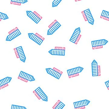 Skyscraper building color icon vector flat illustration Ilustración de archivo