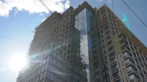 Skyscraper Building Construction Stock Footage 127262193