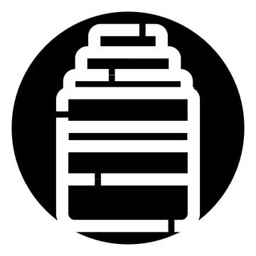 Skyscraper building icon creating urban skyline silhouette 스톡 일러스트