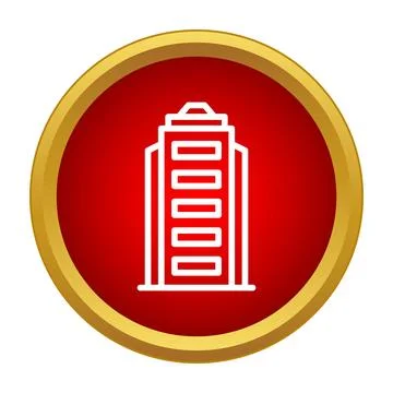 Skyscraper building icon representing a business center Ilustración de archivo