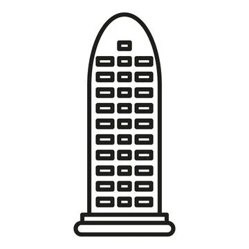 Skyscraper building icon representing modern urban architecture Ilustración de archivo