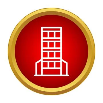 Skyscraper building icon representing real estate property Ilustración de archivo