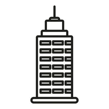 Skyscraper building icon representing urban architecture Ilustración de archivo