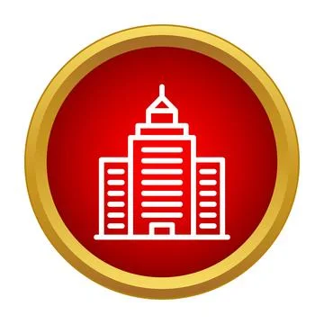 Skyscraper building icon representing urban development and business Иллюстрация