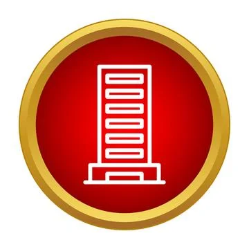 Skyscraper building icon representing urban cityscape Stock Illustration