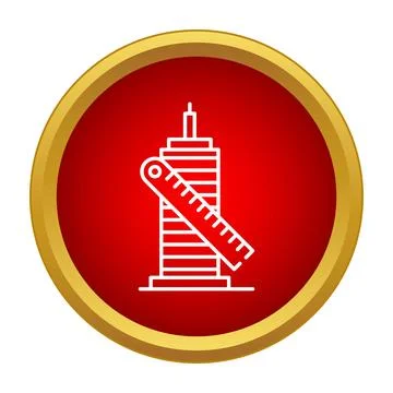 Skyscraper building measuring height and architecture planning Stock Illustration
