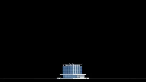 Skyscraper Building Process in Time-lapse on Black Background. Construction and Stock Footage 85343579