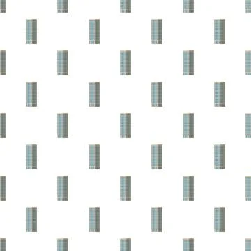 Skyscraper building repeating pattern on white background Stock Illustration