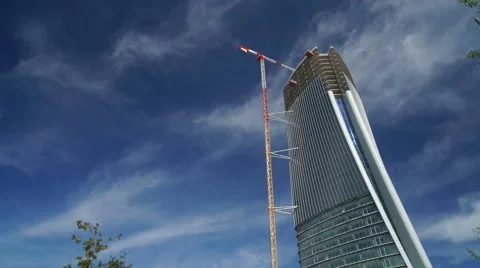 Skyscraper building site Video stock 67633173