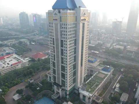 Skyscraper Building on Sudirman City Business District Stock Photos