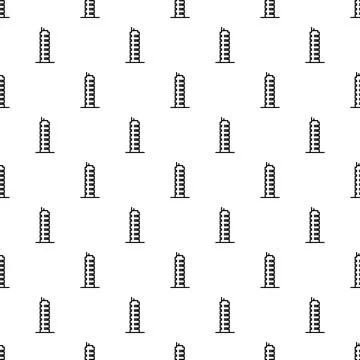 Skyscraper building urban texture seamless pattern background Stock Illustration