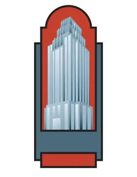 Skyscraper building vector illustration. Stock Illustration
