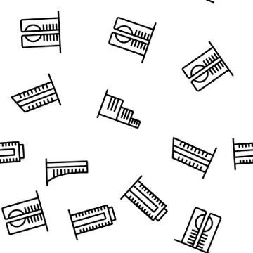 Skyscraper Building Vector Seamless Pattern Stock Illustration