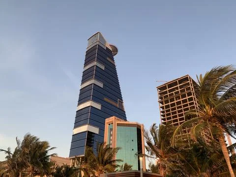 The skyscraper building view in the city Stock Photos