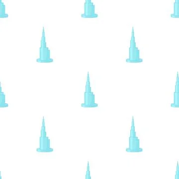 Skyscraper Burj Khalifan, Dubai pattern seamless vector Stock Illustration