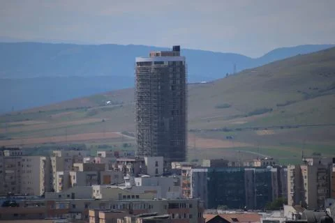 The skyscraper close up. Stock Photos