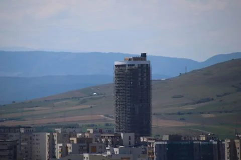 The skyscraper close up. Stock Photos