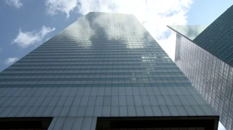 Skyscraper cloud reflection timelapse 13sec Stock Footage 52534383
