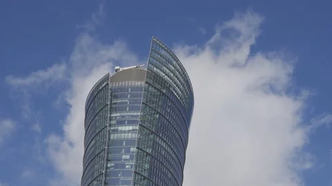 Skyscraper with clouds Stock Footage 148172902