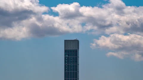 Skyscraper Cloudscape Timelapse Fast Stock Footage 238070472