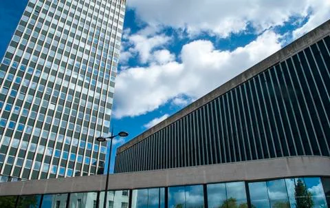 Skyscraper complex Stock Photos