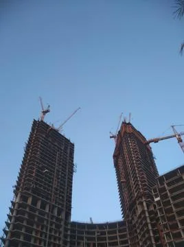 Skyscraper constructed building Stock Photos