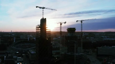 Skyscraper Construction 01 Stock Footage 153795540
