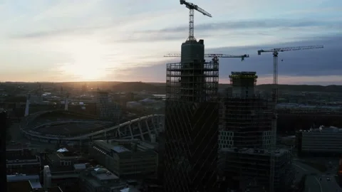 Skyscraper Construction 03 Stock Footage 153795027