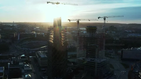 Skyscraper Construction 05 Stock Footage 153794945