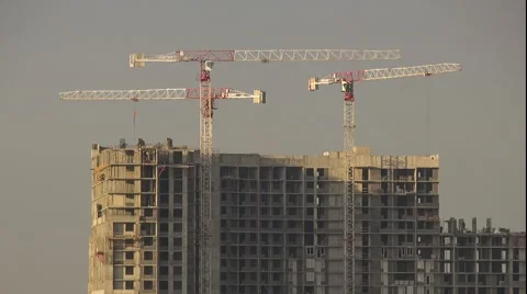 Skyscraper construction 8h time lapse Stock-Footage 57540701