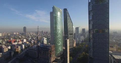 Skyscraper Construction Aerial shot Stock Footage 126048038