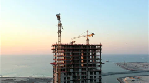 Skyscraper construction Stock Footage 34272342