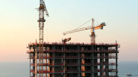 Skyscraper construction Stock Footage 34272536