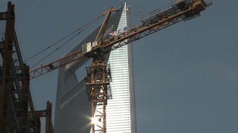 Skyscraper construction Stock Footage 37692130