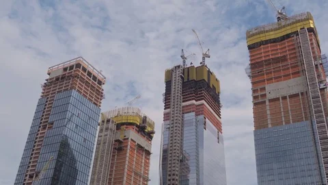 Skyscraper construction Video stock 82579850